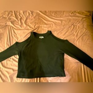 Victoria secret sport cold shoulder sweater black medium